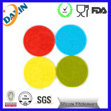 Promotional Silicone Cup Mat Custom Tea Cup Coaster Tableware Insulation Pad